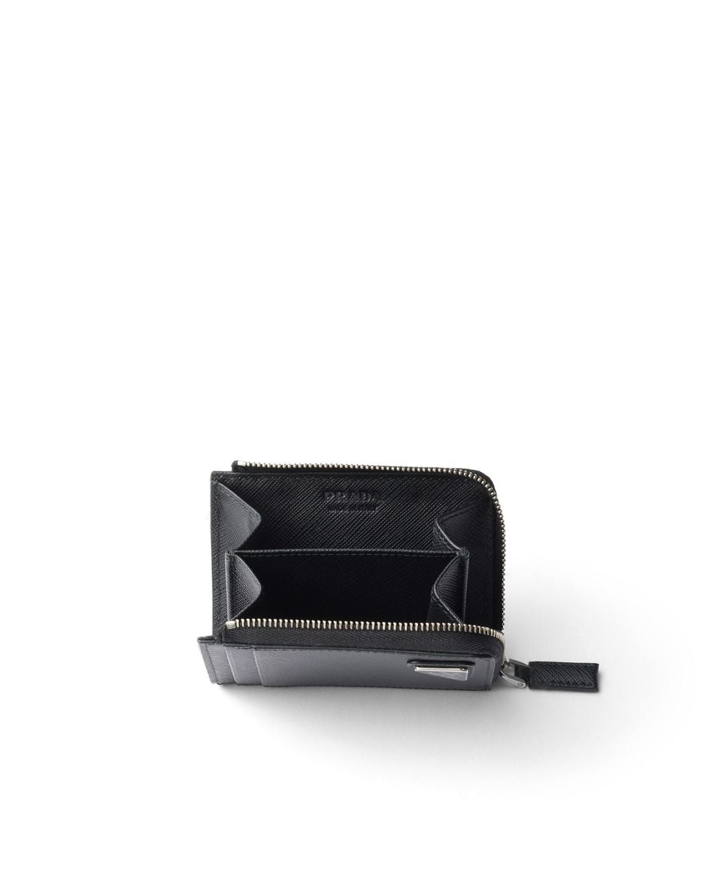 Prada Black Saffiano Leather Card Holder for men