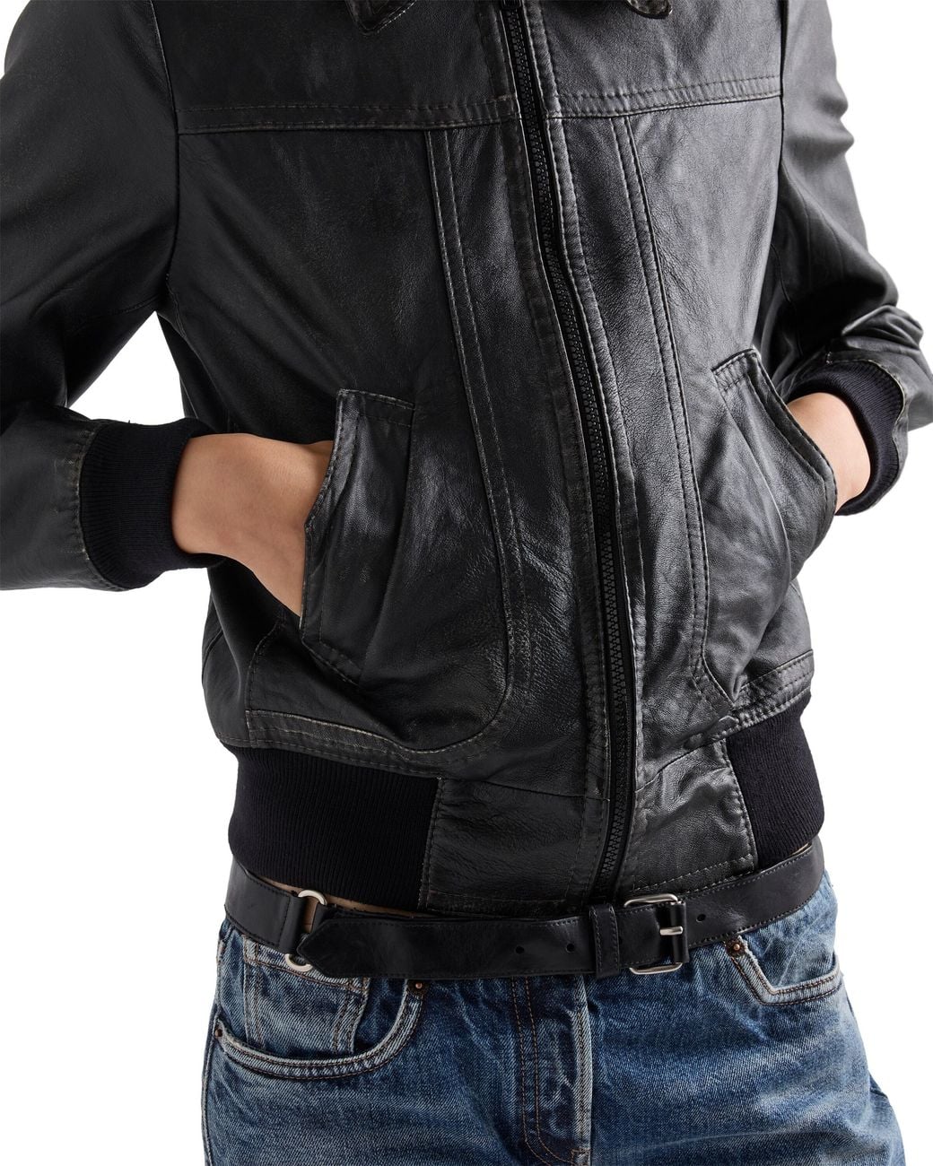 Prada Black Nappa Leather Jacket