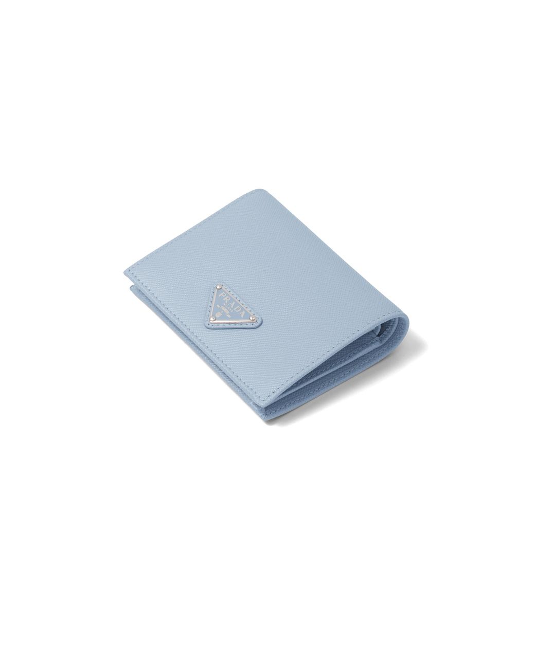 Prada Blue Small Saffiano Leather Wallet