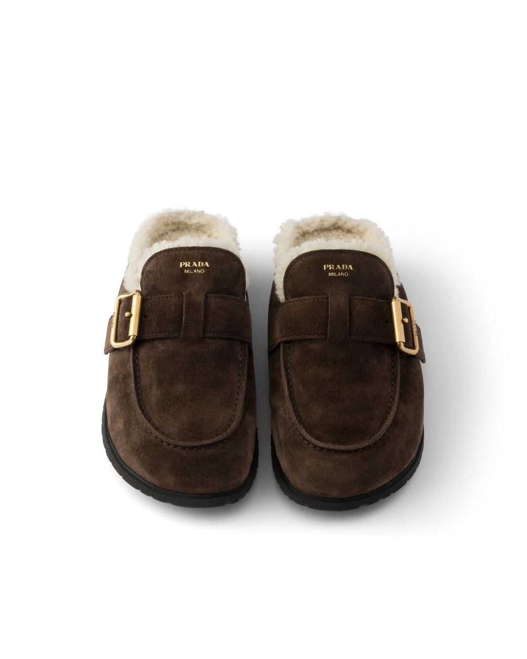 Prada Brown Suede Mules