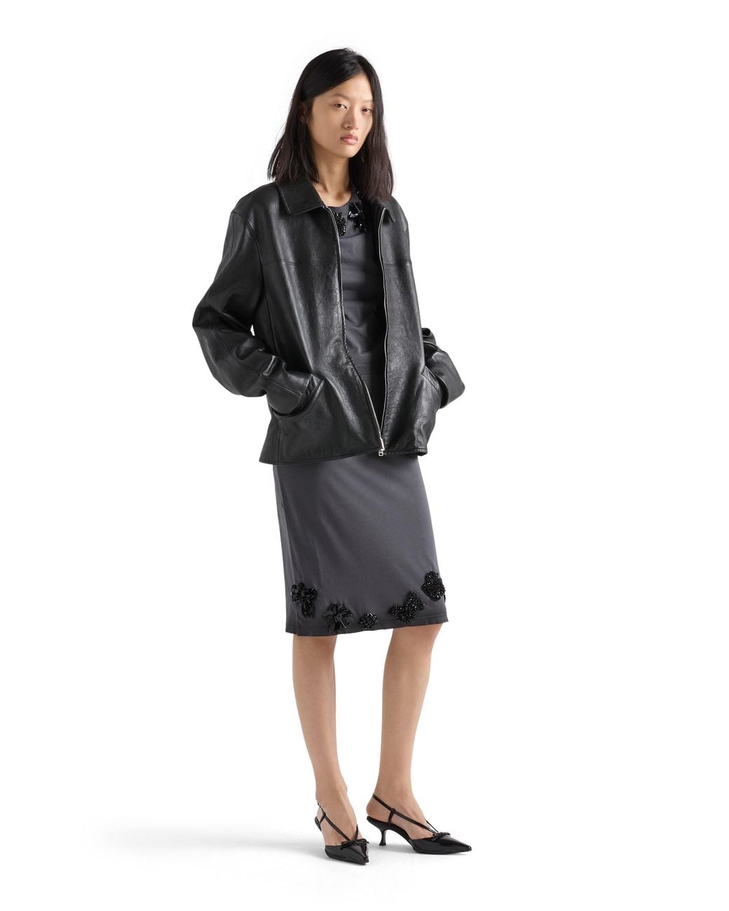 Prada Black Nappa Leather Jacket