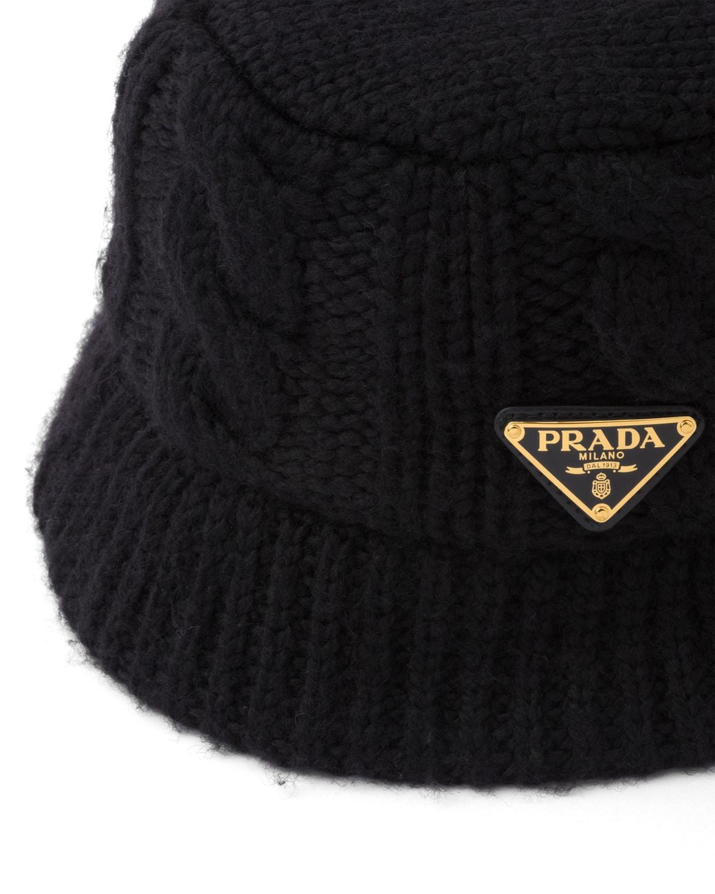 Prada Black Wool Bucket Hat