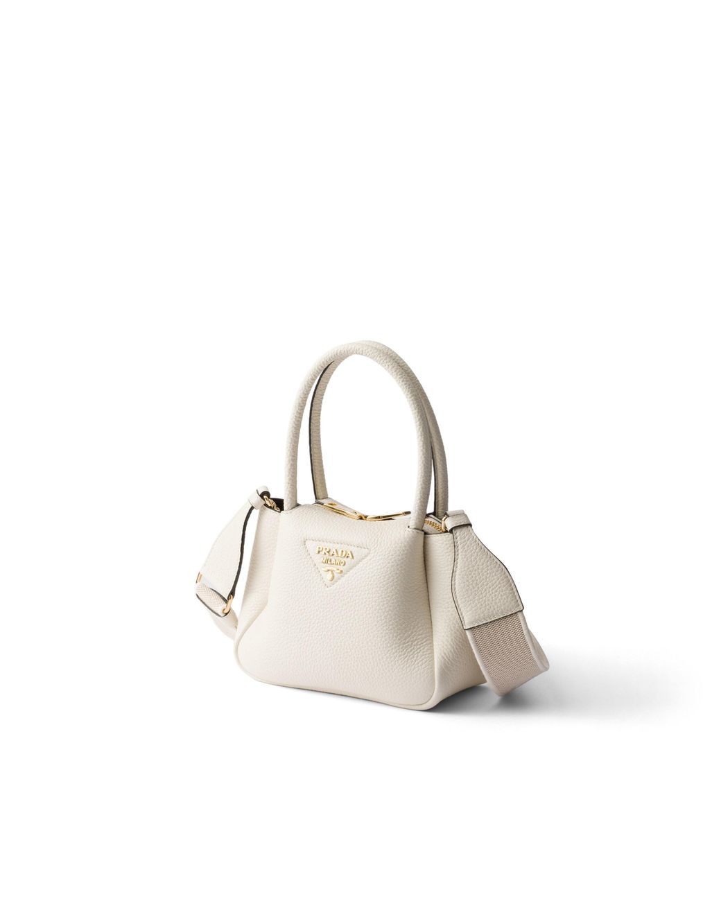 Prada White Liaison Mini Leather Handbag