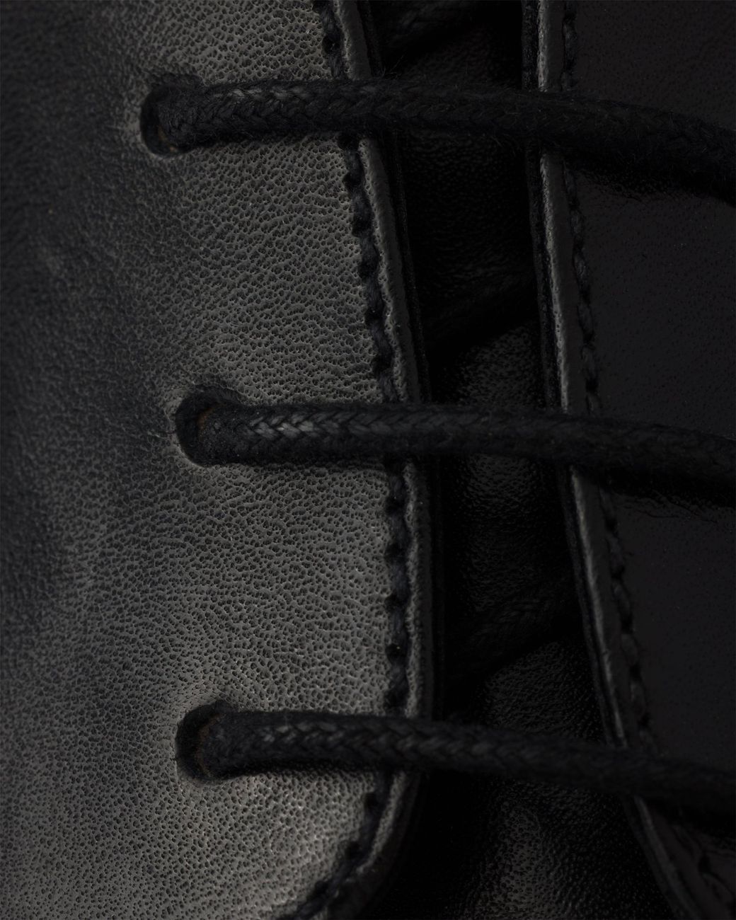 Prada Black Antiqued Leather Lace-Up Shoes for men