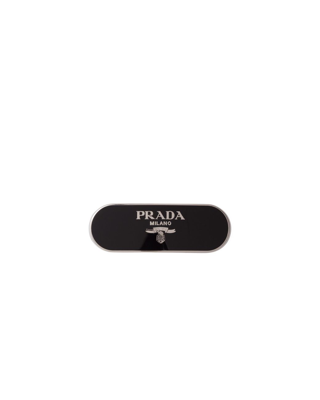 Prada White Haarspange Aus Metall, Damen