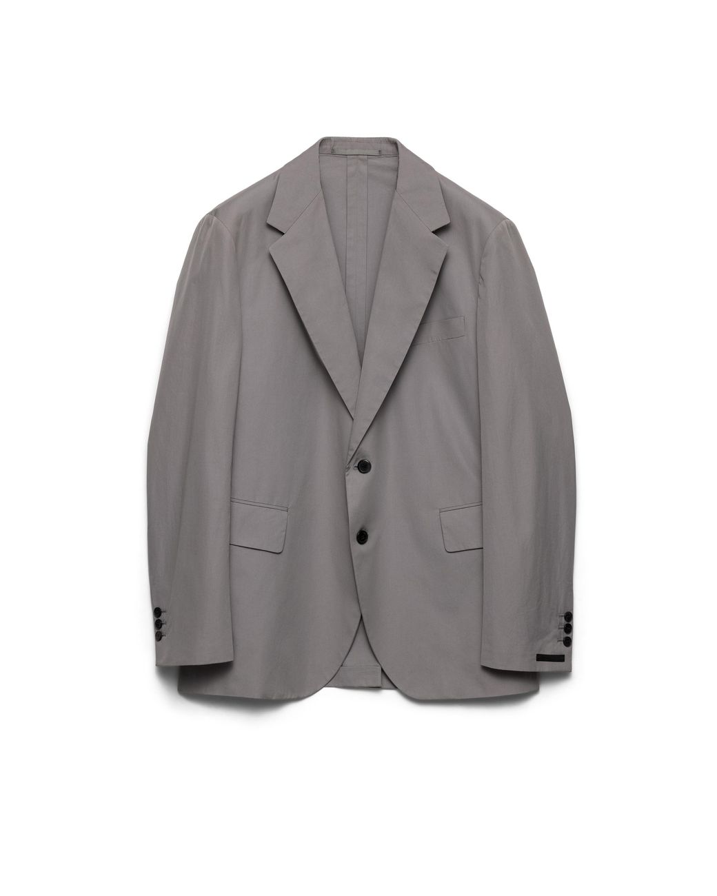 Prada Gray Single-Breasted Cotton Jacket for men