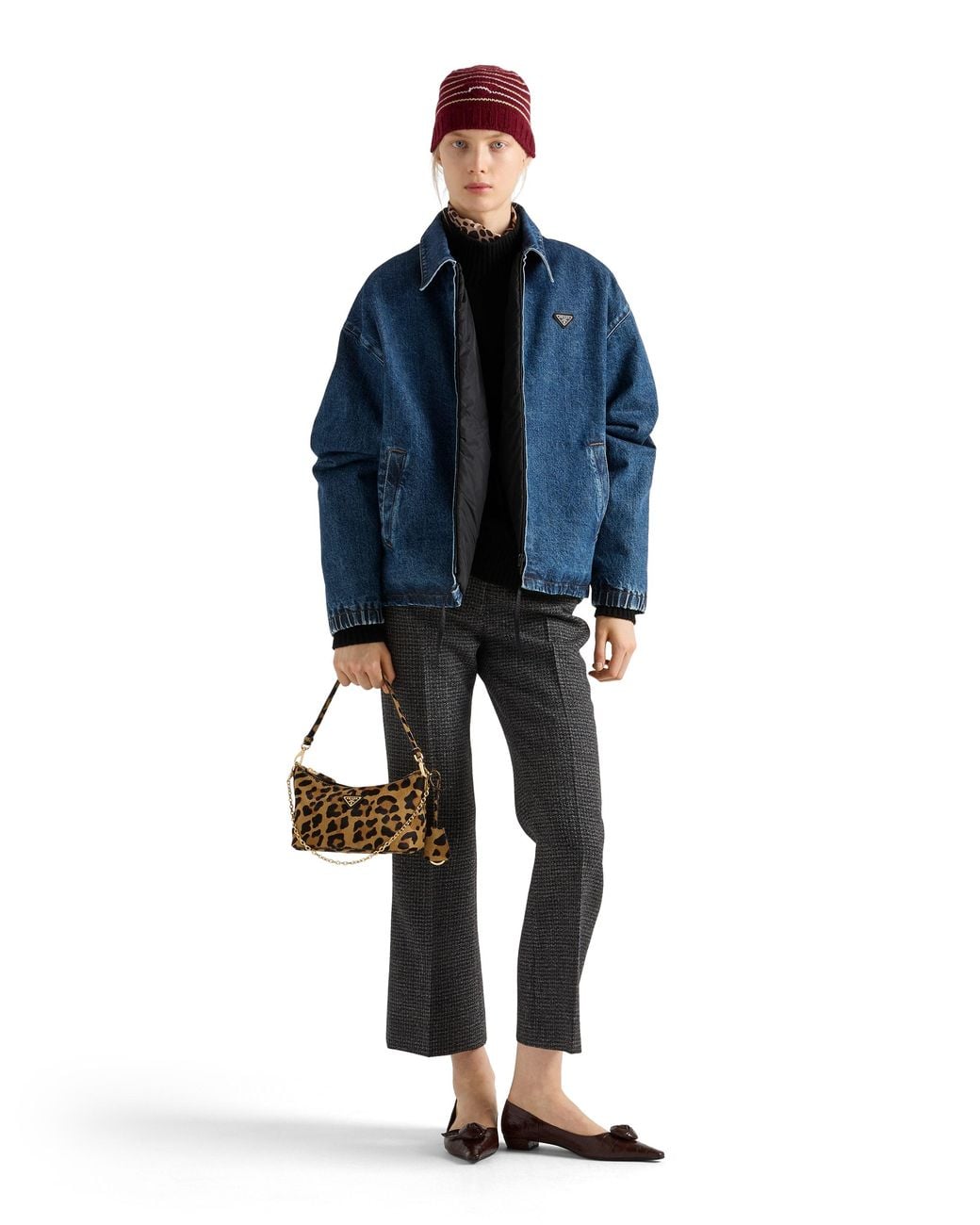 Prada Yellow Printed Calf Hair Leather Mini-Bag