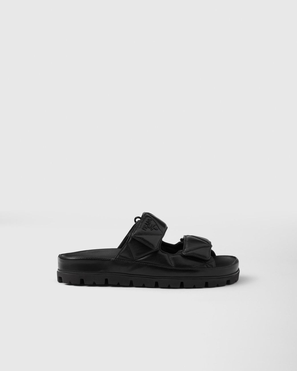 【日本入手困難】Padded nappa leather slides Prada Soft padded nappa leather slides for Women - Black in