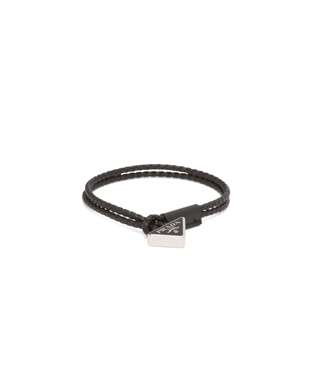 Prada Blue Plaited Nappa Bracelet for men