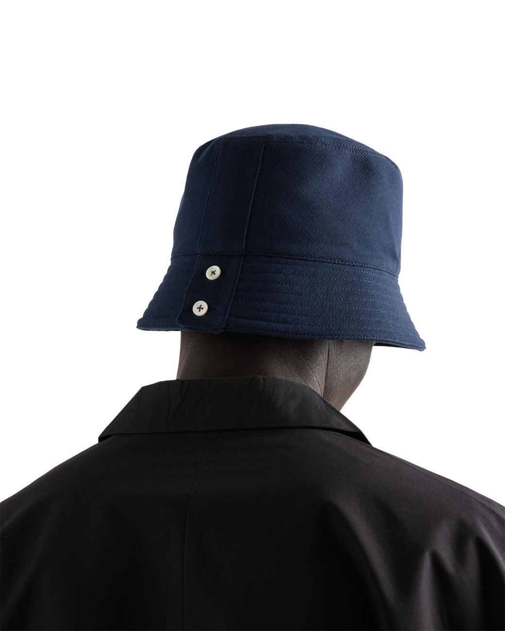 Prada Blue Old Piqué Bucket Hat for men
