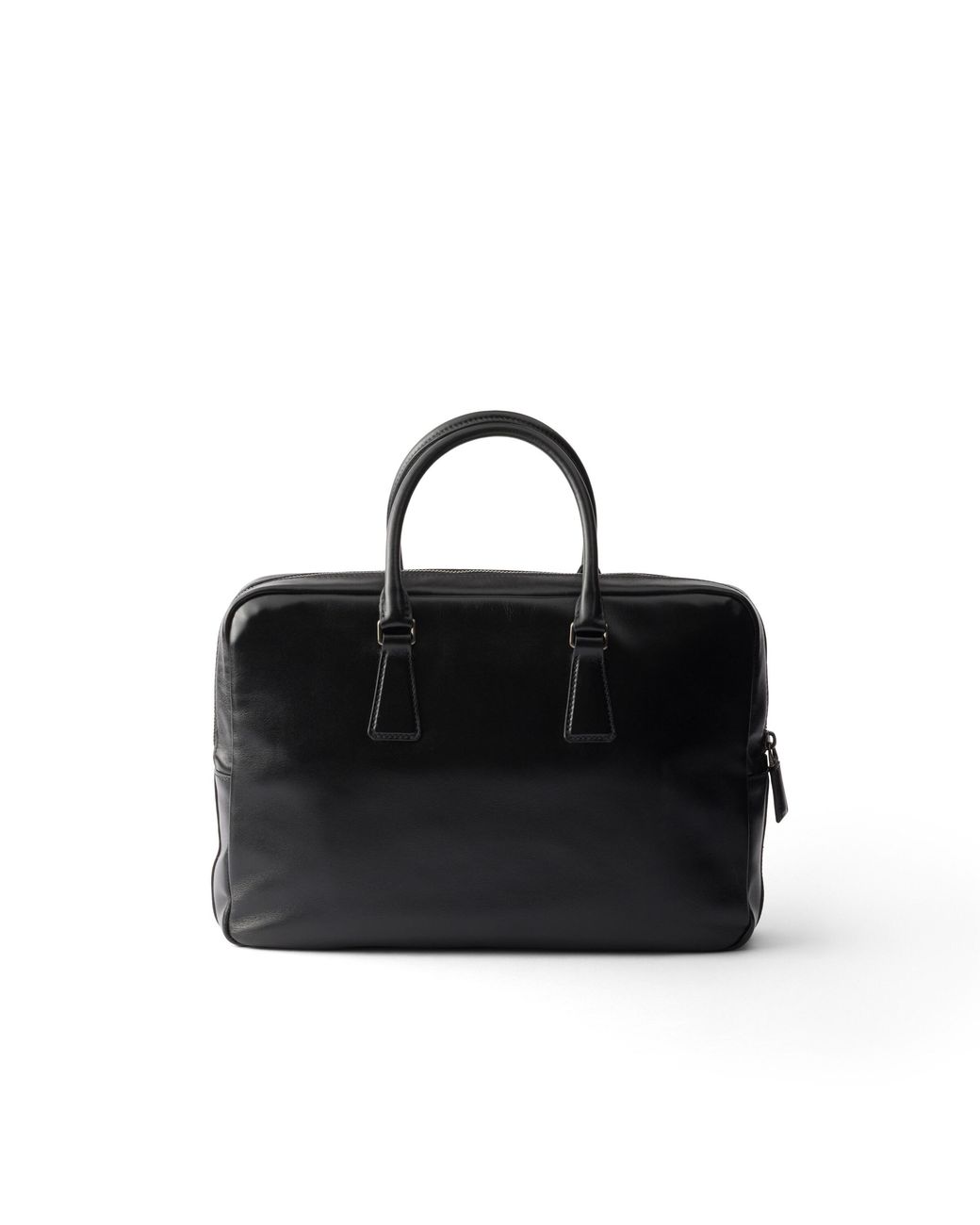 Prada Black Leather Work Bag for men