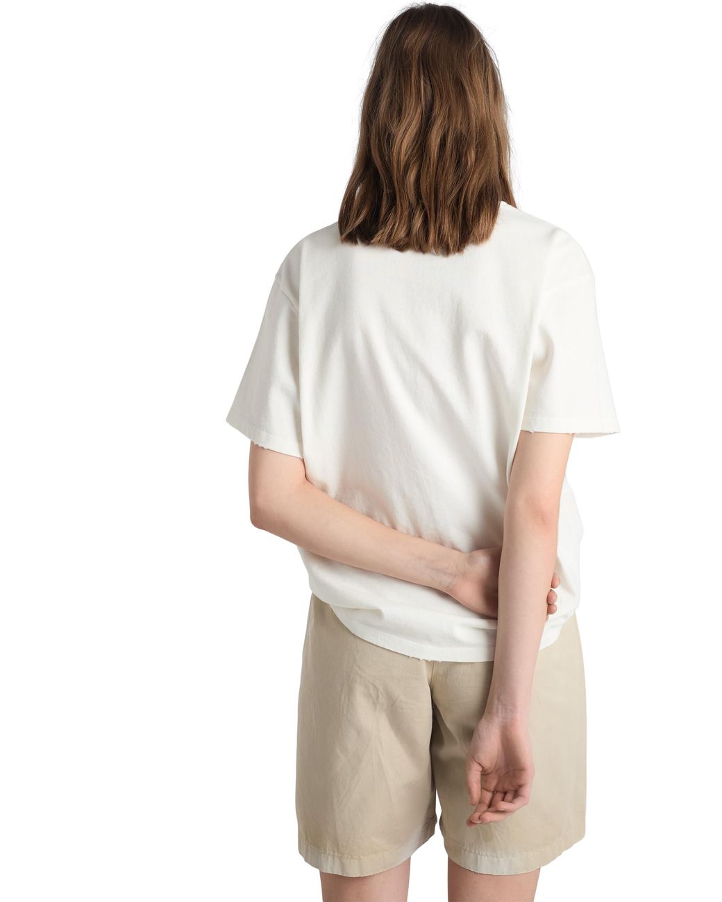 Prada White Garment-Dyed Jersey T-Shirt