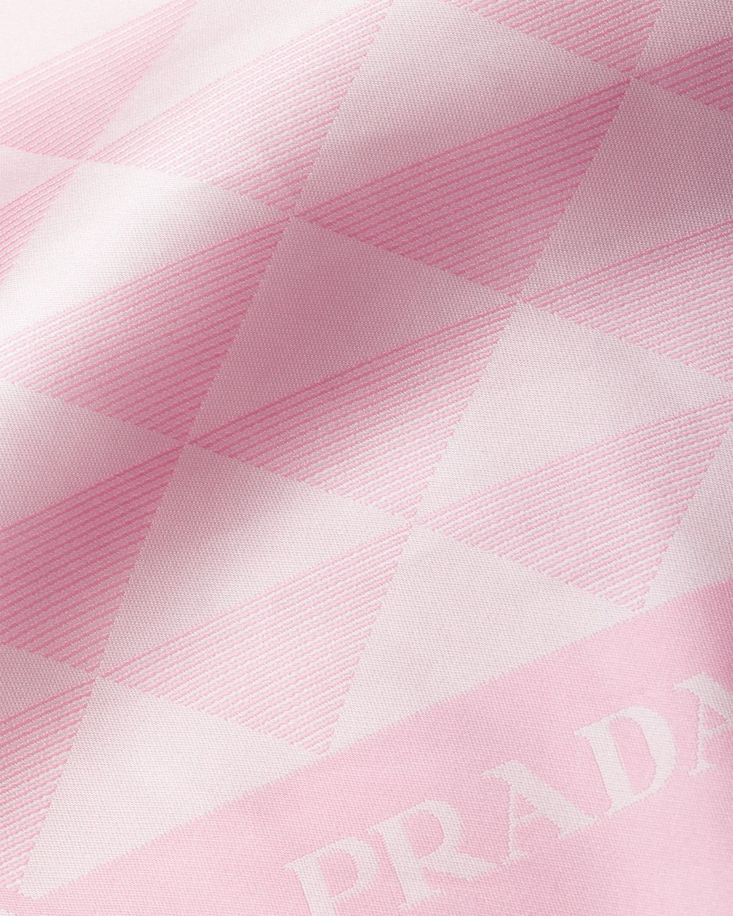 Prada Pink Printed Silk Scarf