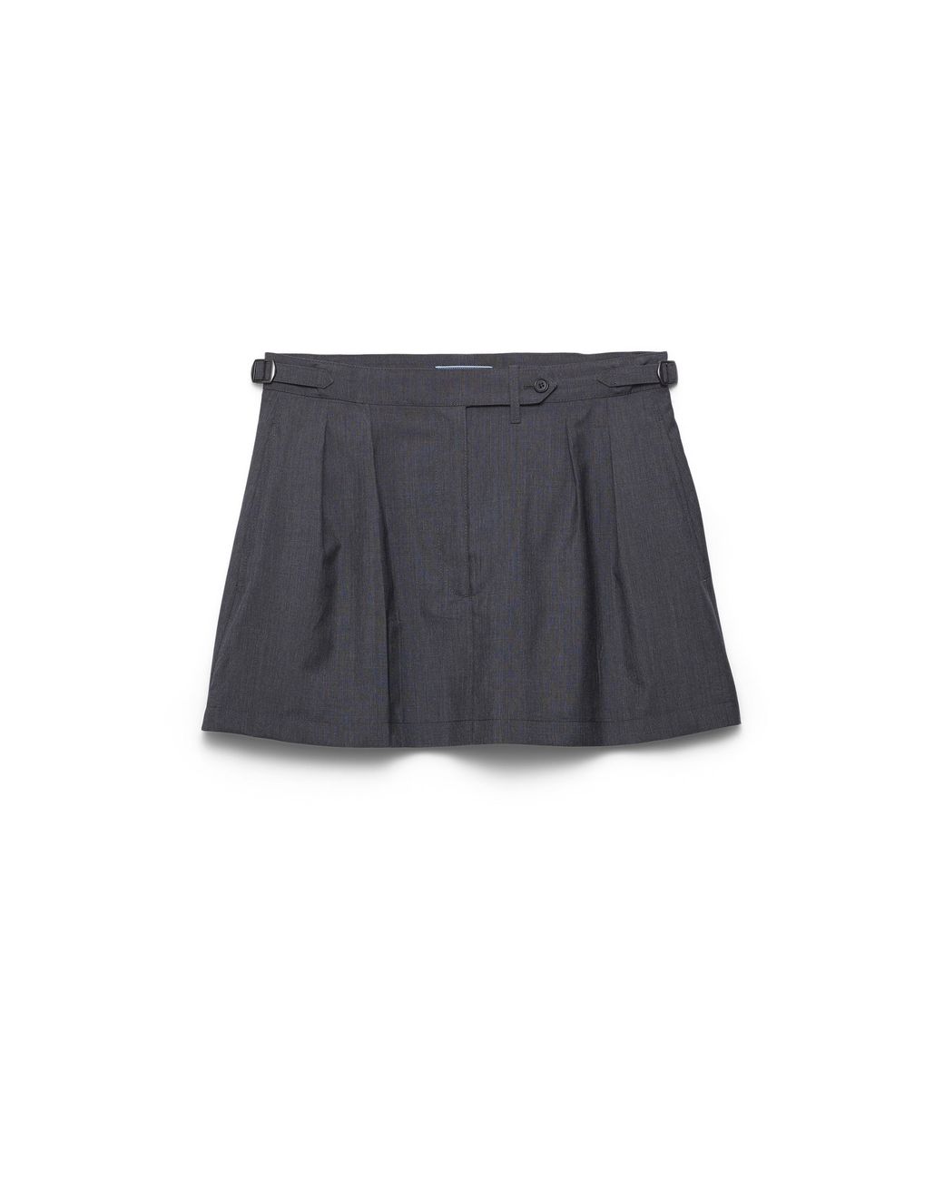 Prada Blue Light Mohair Miniskirt, Slate