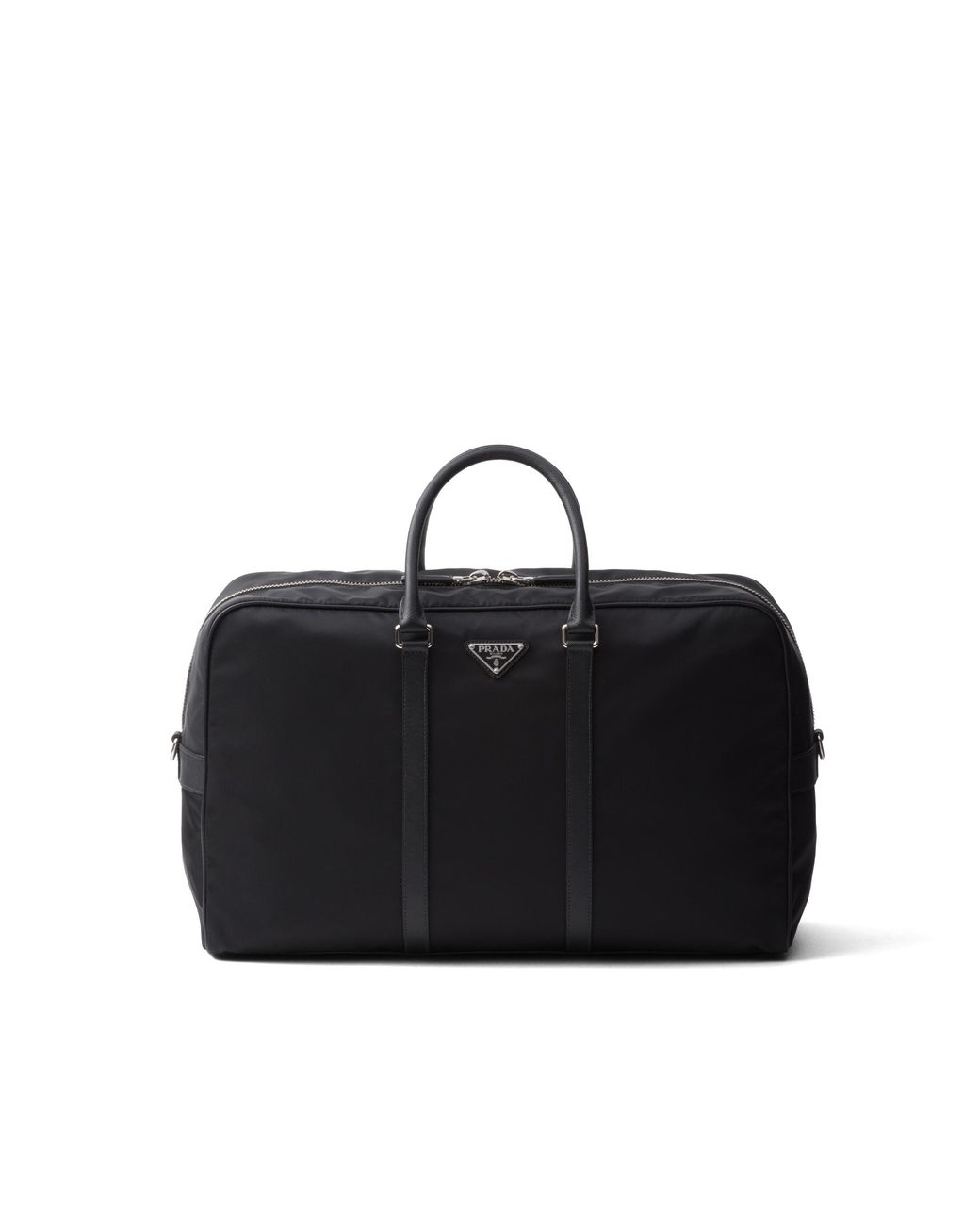 Prada Black Re-Nylon And Saffiano Leather Duffel Bag