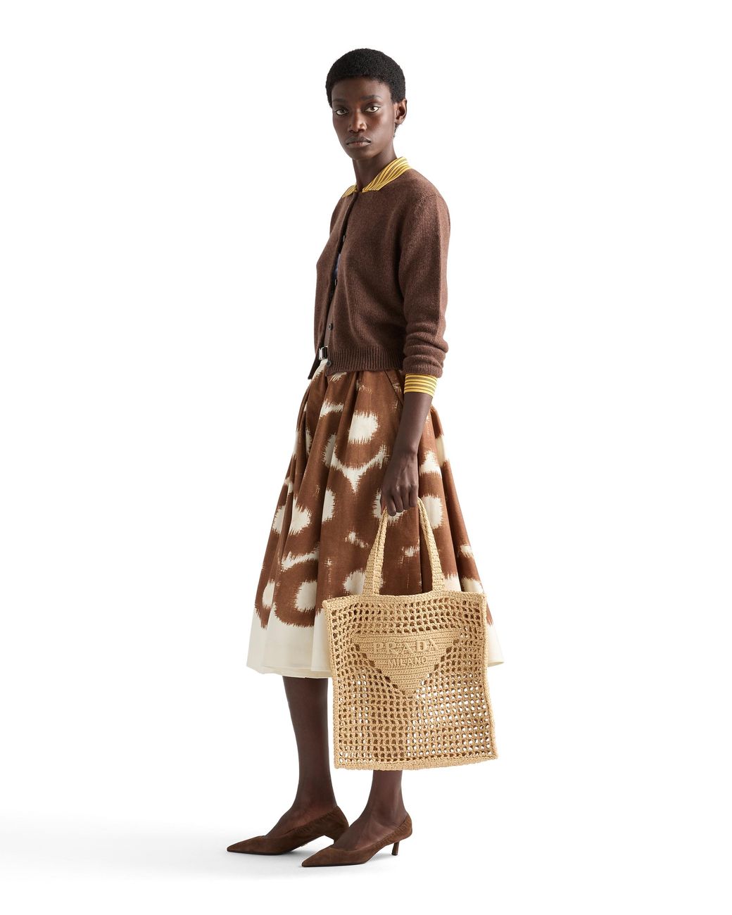 Prada Natural Crochet Tote Bag
