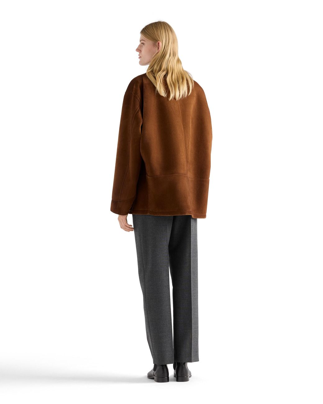 Prada Brown Suede Caban Jacket