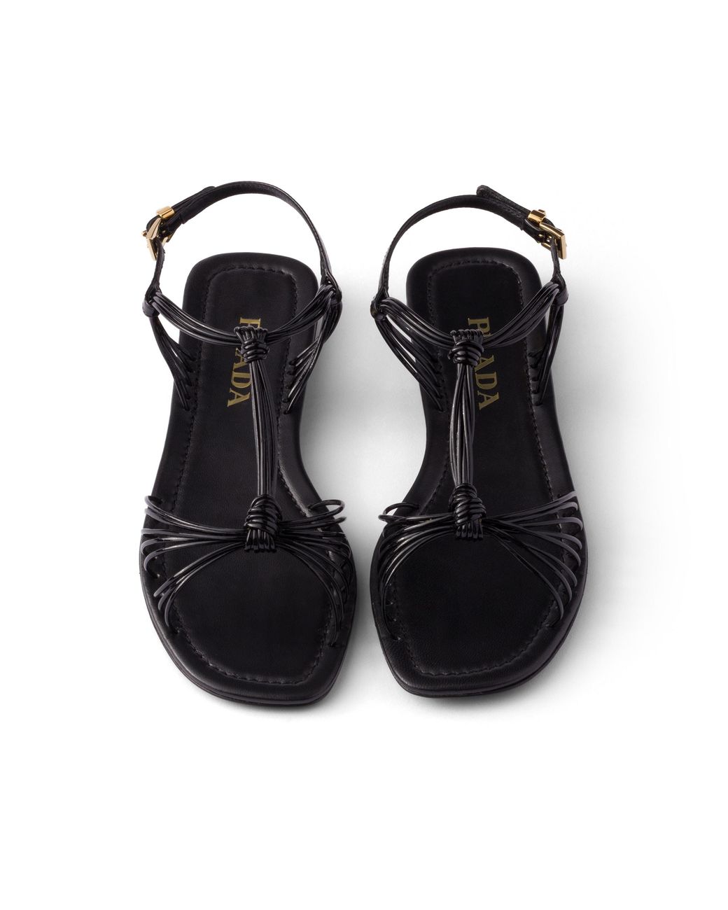 Prada White Patent Leather Sandals