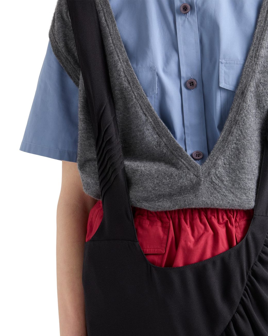 Prada Gray Cashmere V-Neck Vest