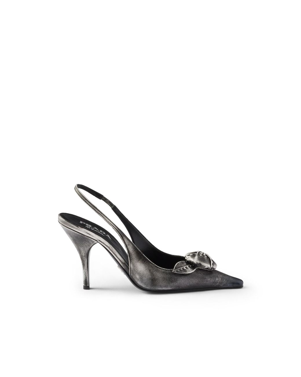 Prada White Leather Slingback Pumps