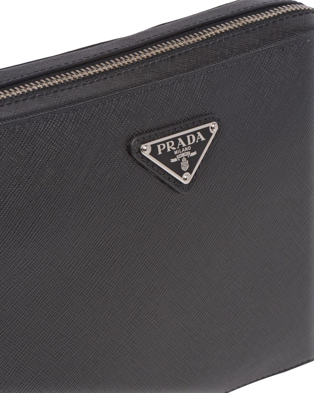 Prada White Saffiano Leather Clutch for men