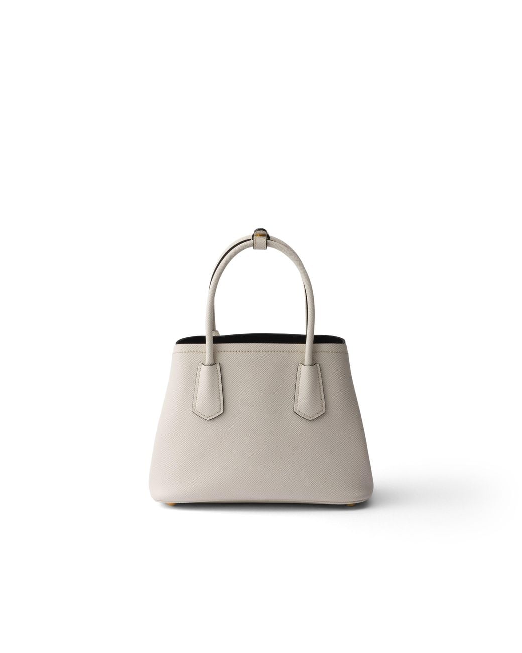 Prada White Double Small Saffiano Leather Bag, Chalk