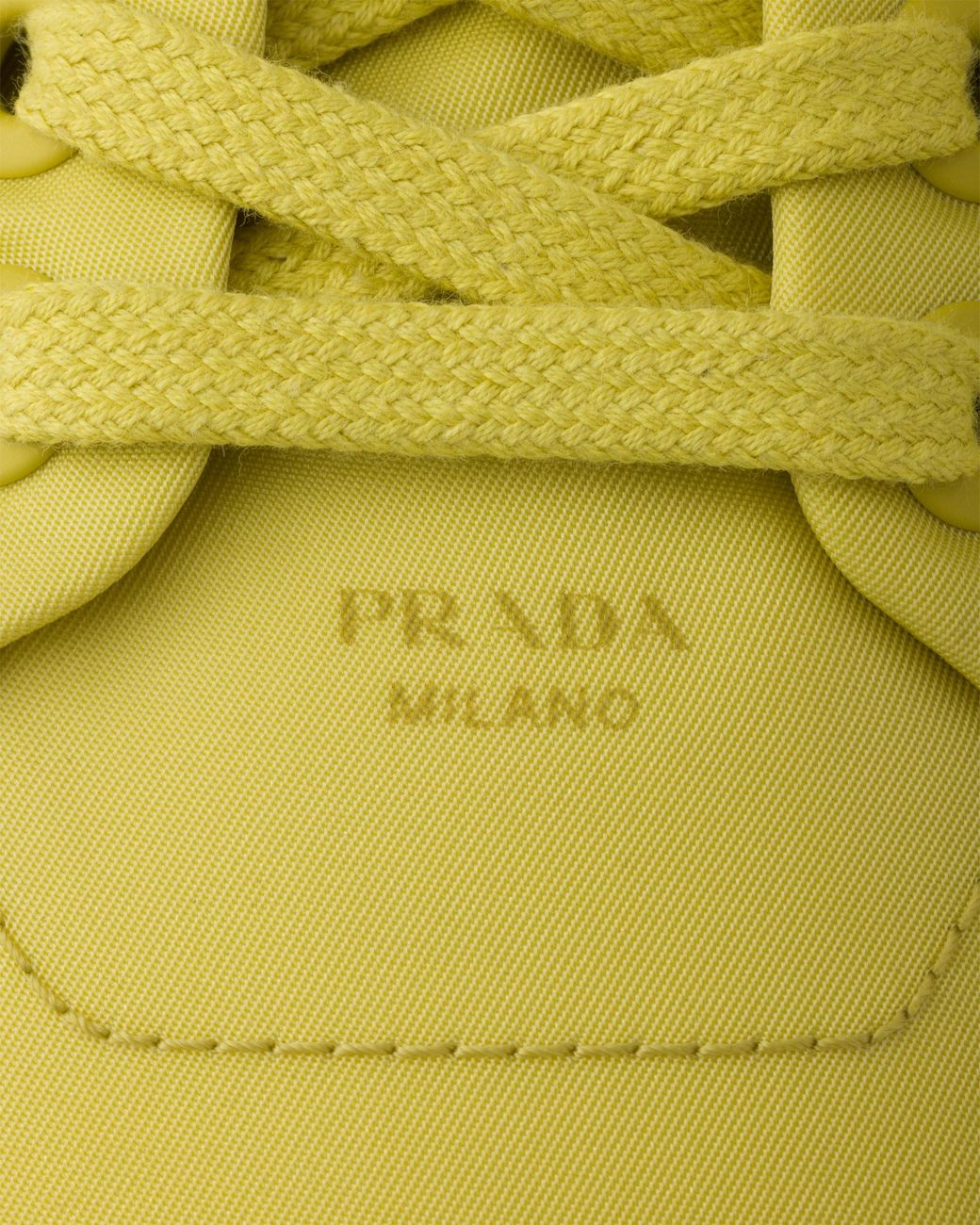 Prada Yellow Court Re-Nylon Sneakers