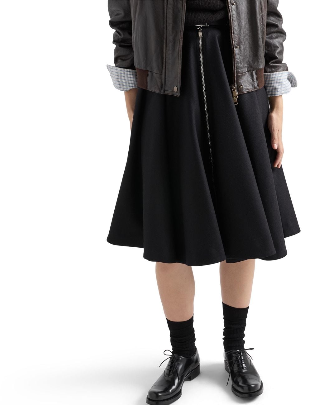 Prada Black Re-Wool Skirt