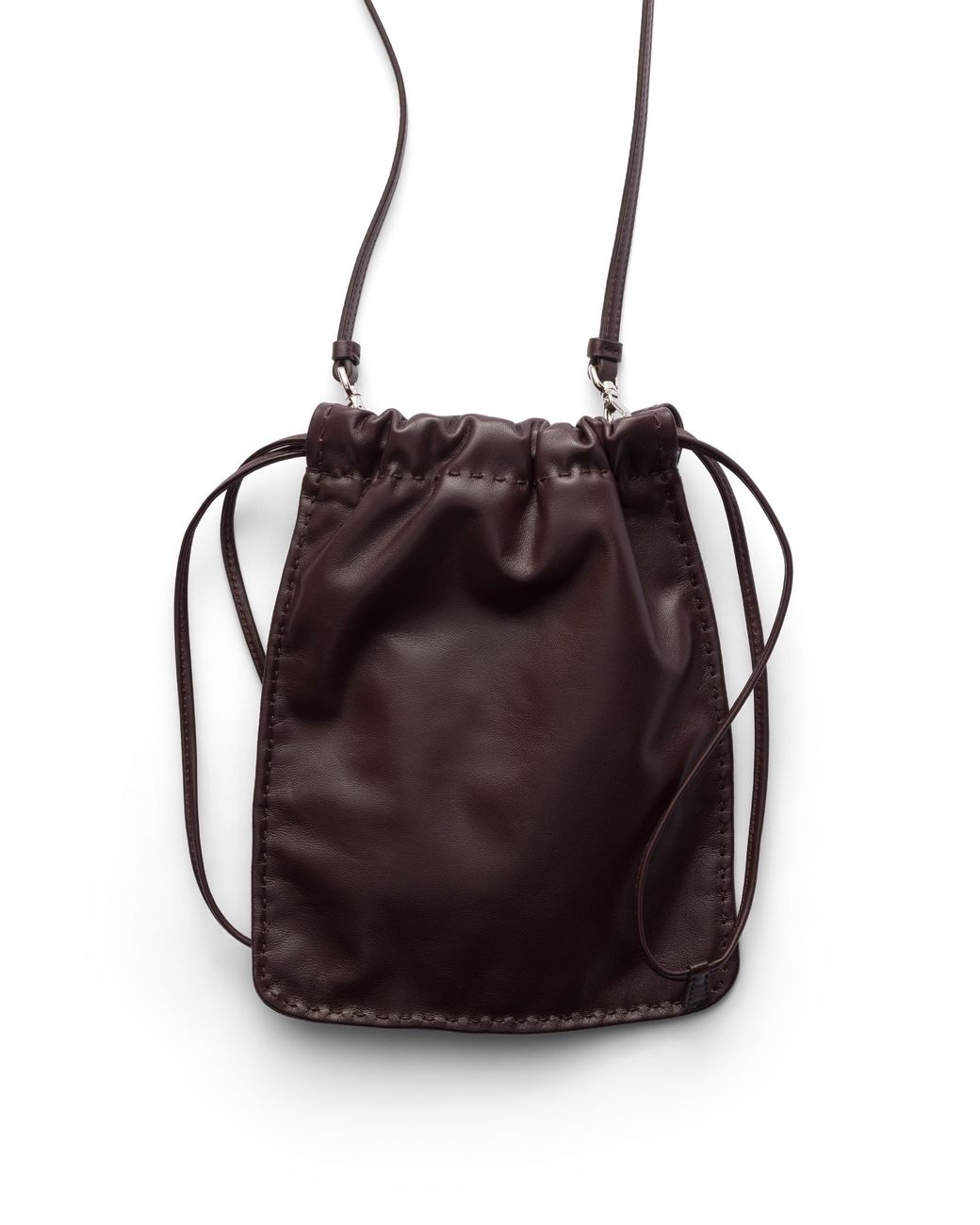 Prada Brown Nappa Leather Smartphone Pouch