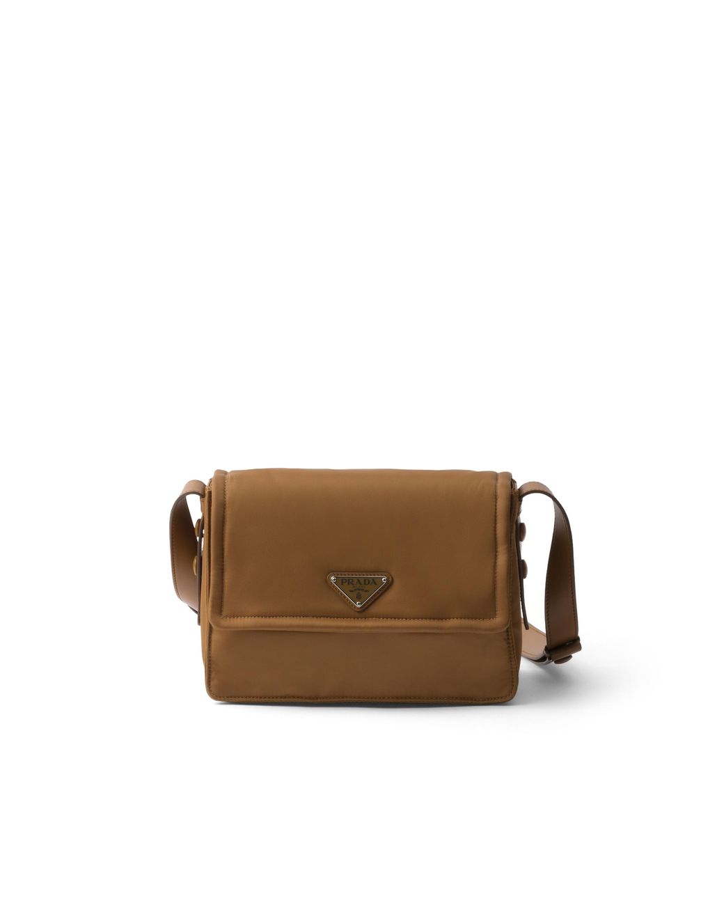Prada Brown Traveller Small Padded Re-Nylon Shoulder Bag