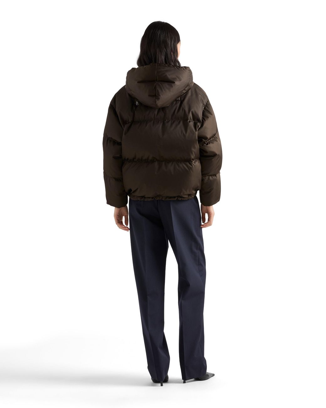 Prada Brown Re-Nylon Down Jacket, Cocoa