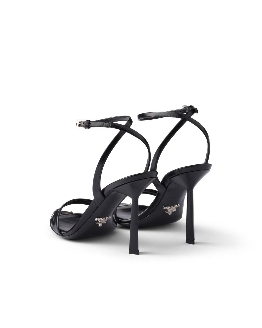 Prada White Brushed Leather Sandals