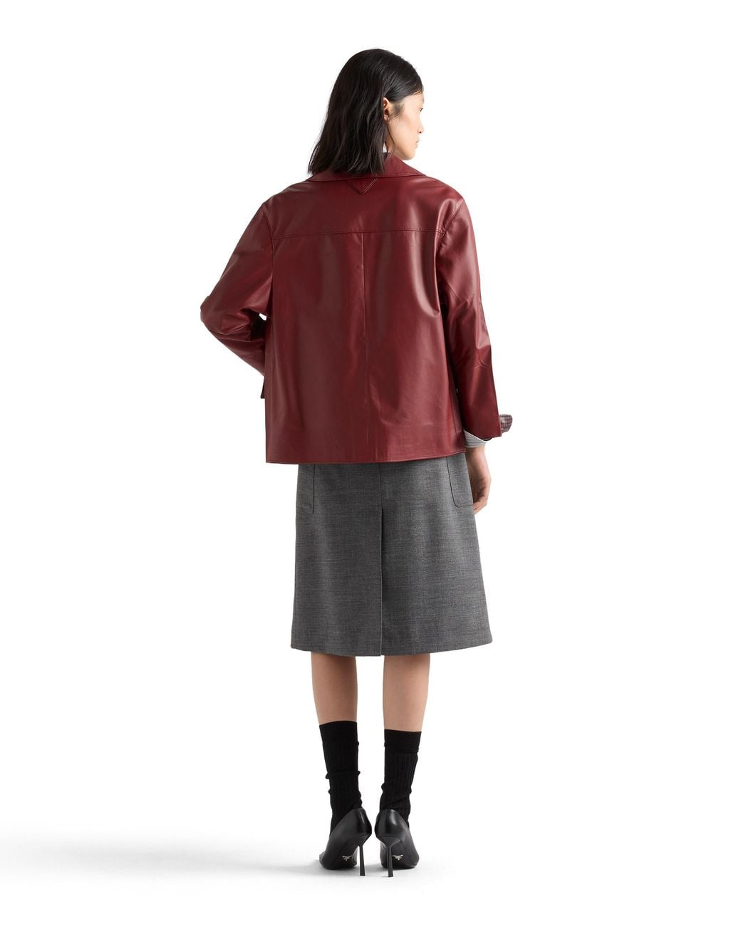 Prada Red Nappa Leather Jacket