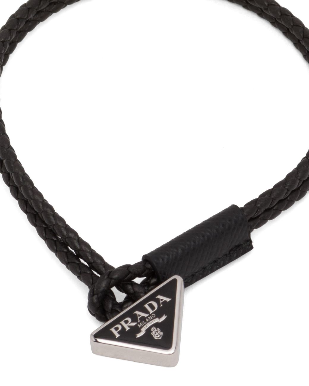 Prada Blue Plaited Nappa Bracelet for men