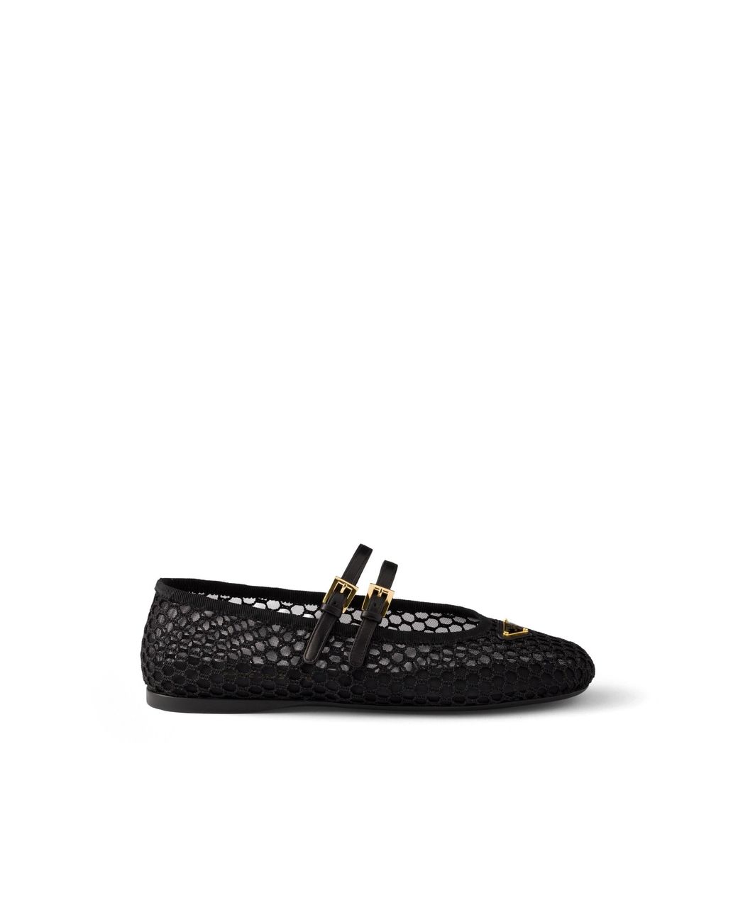 Prada Black Mesh Fabric Ballerinas