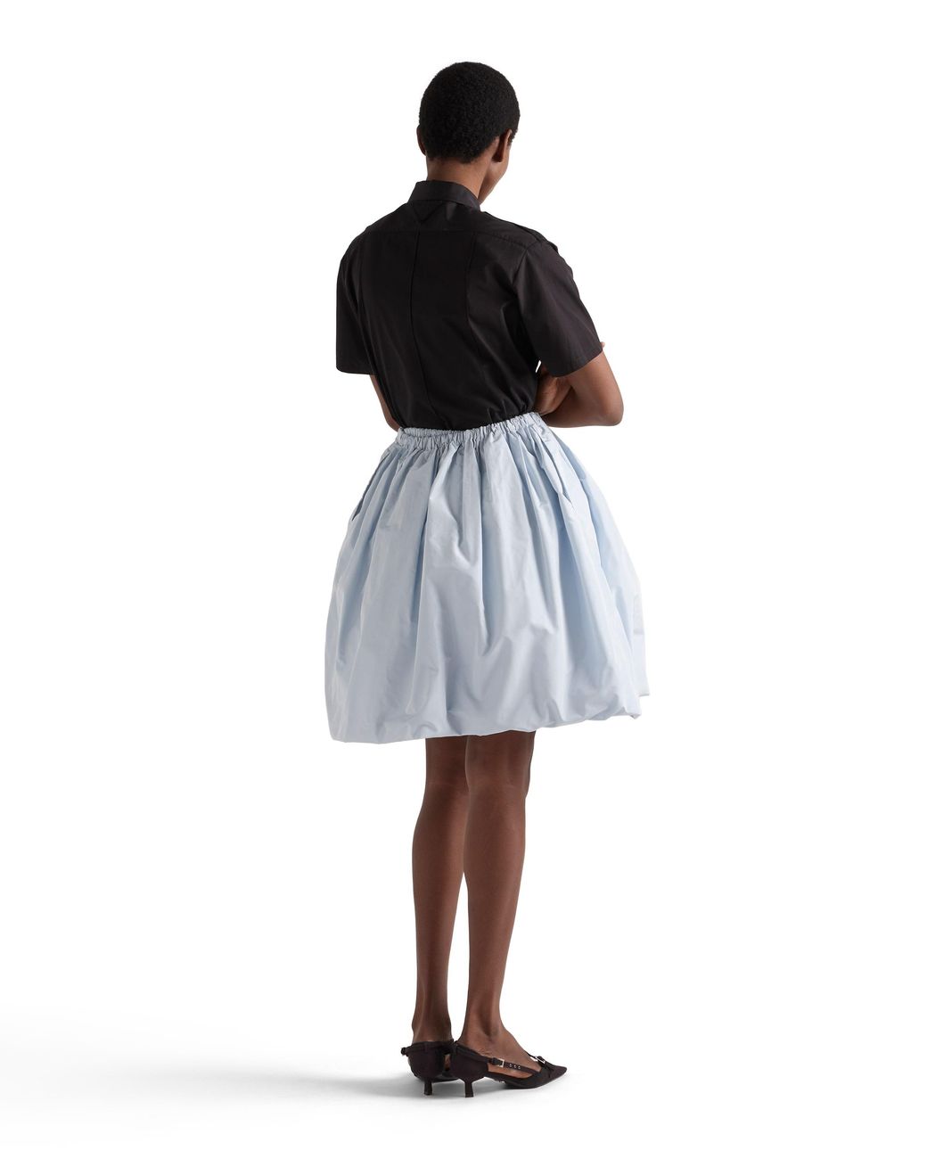 Prada Blue Technical Taffeta Skirt, Astro