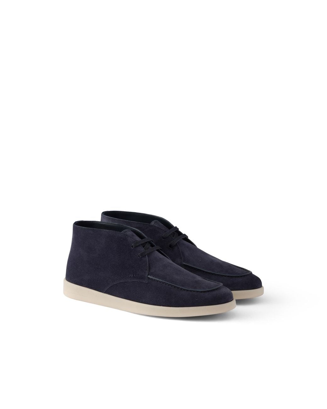 Prada Blue Suede Chukka Boots for men
