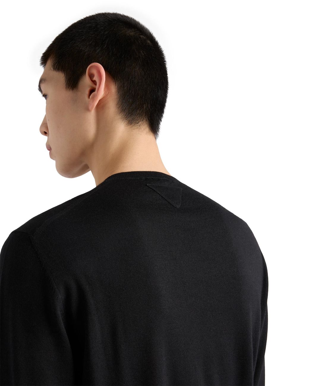 Prada Black Cashmere And Silk Crew-Neck Sweater for men