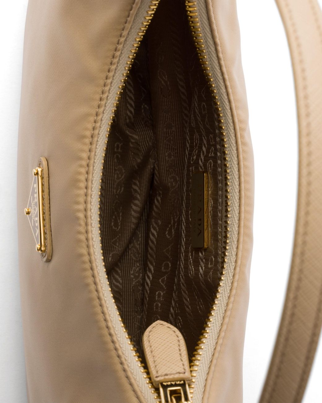 Prada White Re-Edition 2005 Re-Nylon And Saffiano Mini Bag