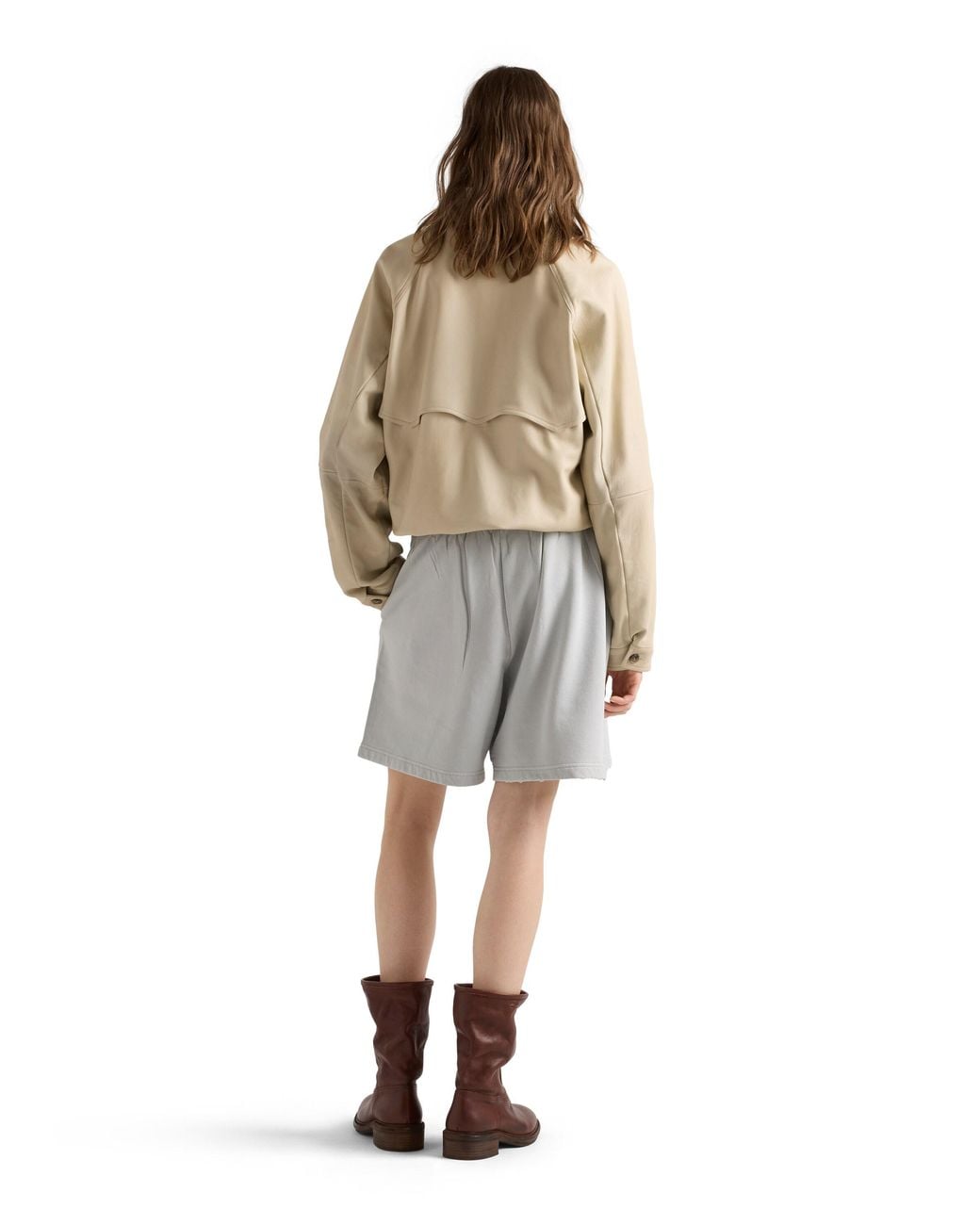 Prada Natural Nappa Leather Blouson Jacket
