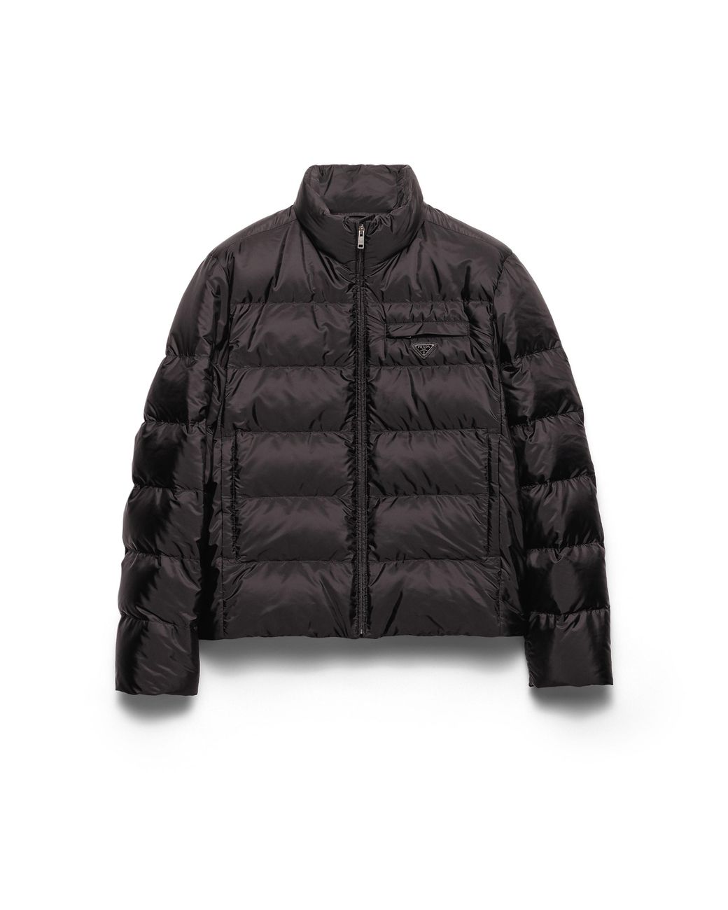 Prada Black Medium-Weight Re-Nylon Down Jacket for men