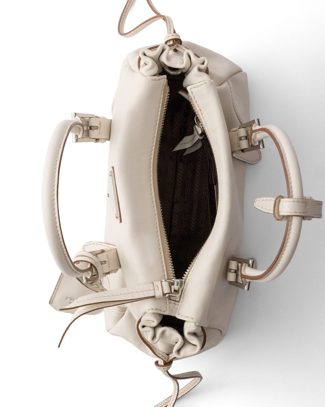 Prada Natural Karin Small Leather Bag