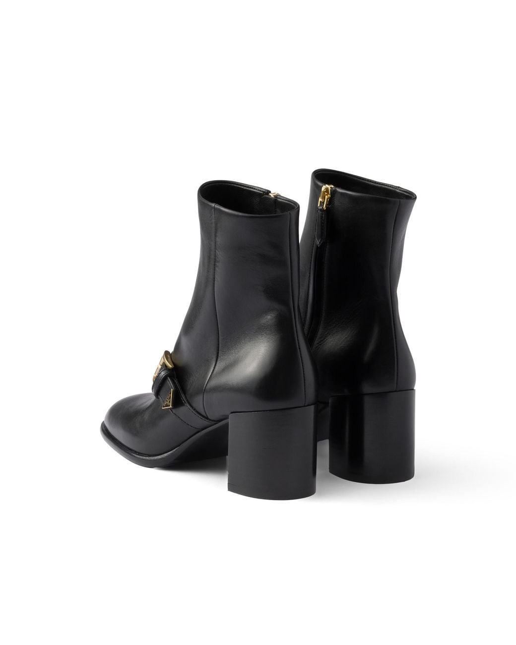 Prada Black Leather Booties