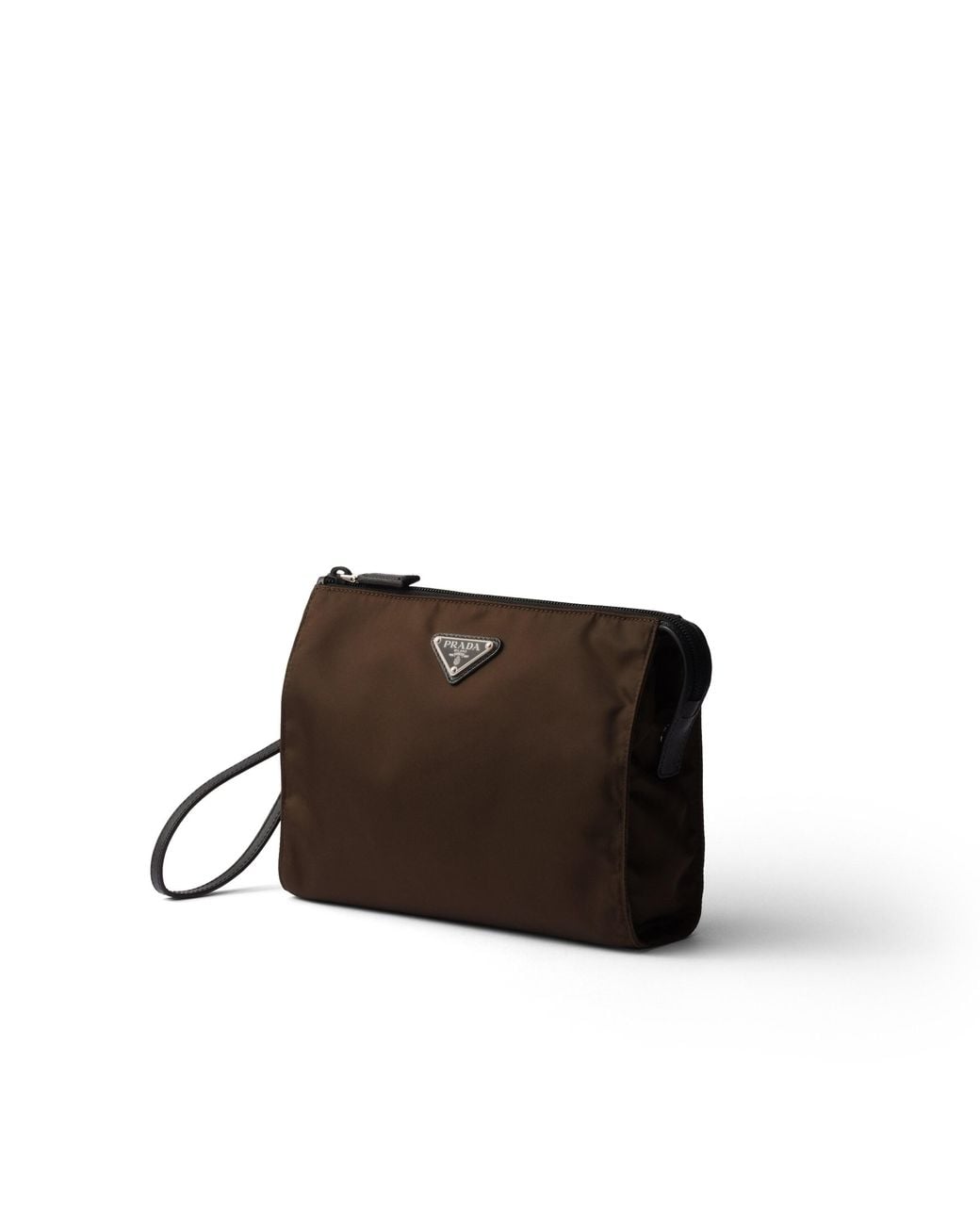 Prada Brown Re-Nylon And Saffiano Leather Necessaire, Sienna for men