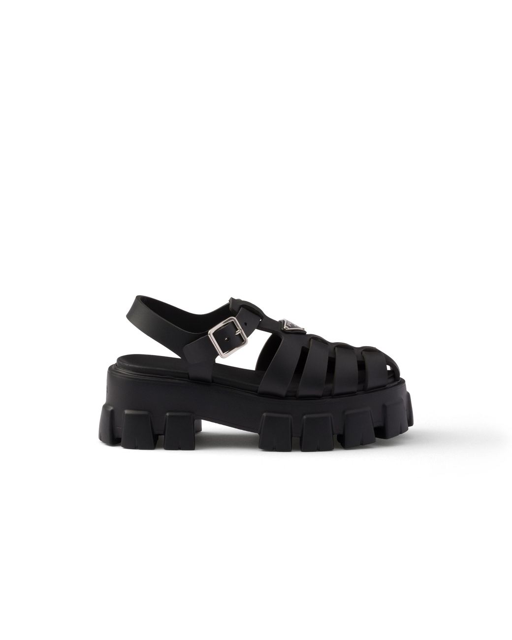 Sandales Monolith En Gomme, Femme, Taille Prada en coloris Black