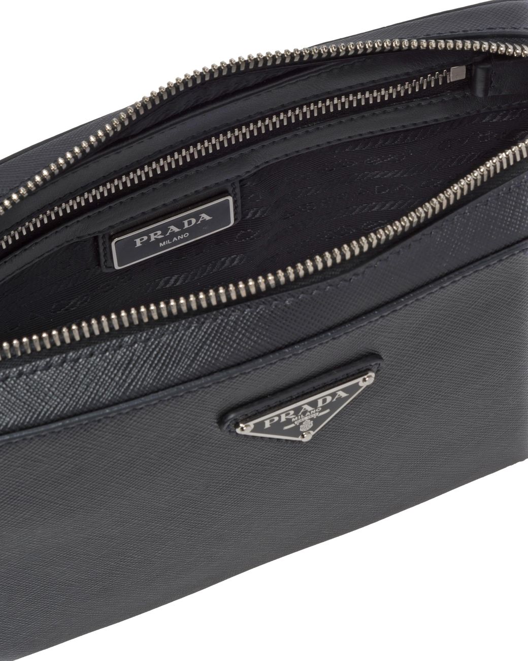 Prada White Saffiano Leather Clutch for men