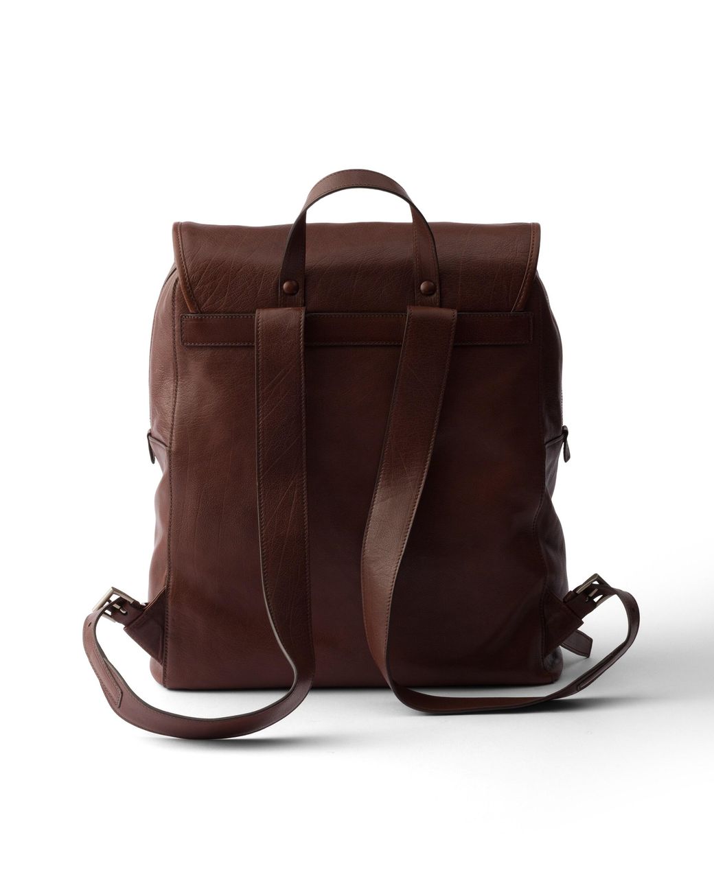 Prada Brown Leather Backpack for men