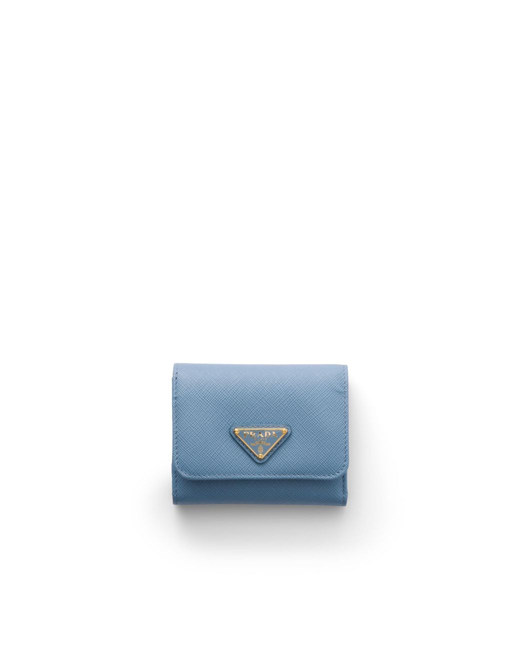 Prada Blue Small Saffiano Leather Wallet
