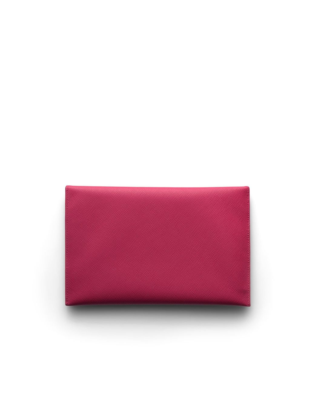 Prada Pink Saffiano Leather Envelope Clutch