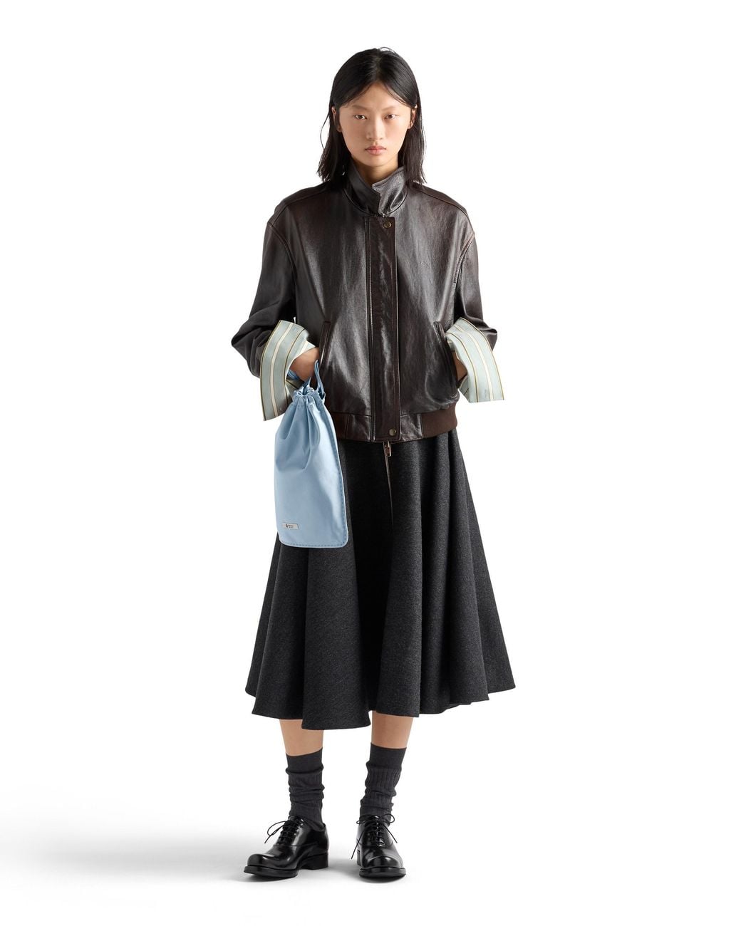 Prada Black Nappa Leather Jacket, Dark